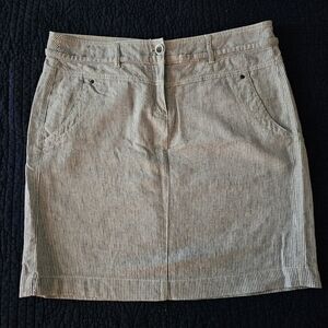 Pinstripe linen skirt